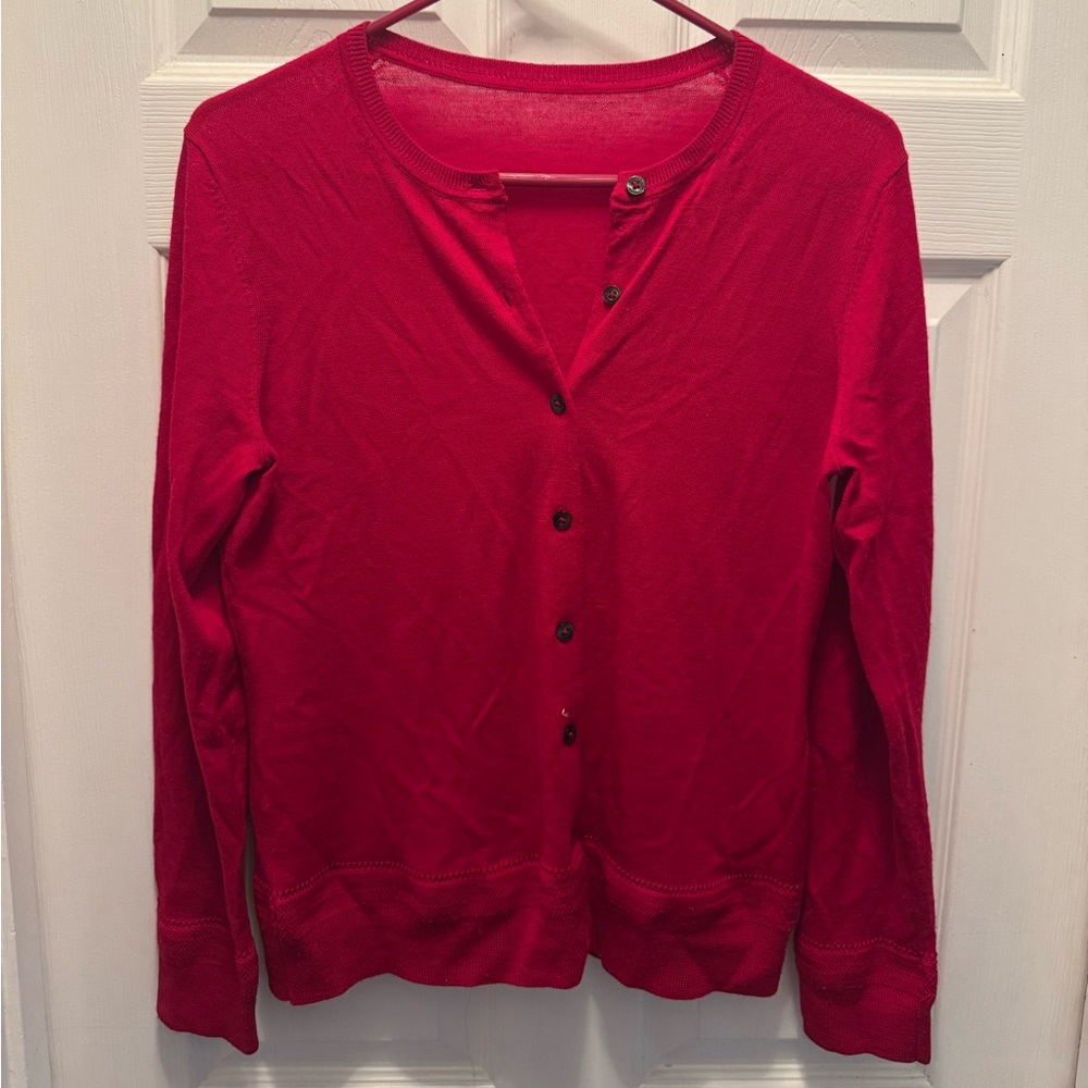 Brooks Brothers 100% Merino wool Red Cardigan